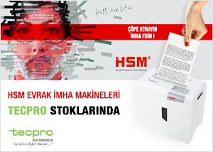 HSM Evrak İmha Makineleri TECPRO Stoklarında !